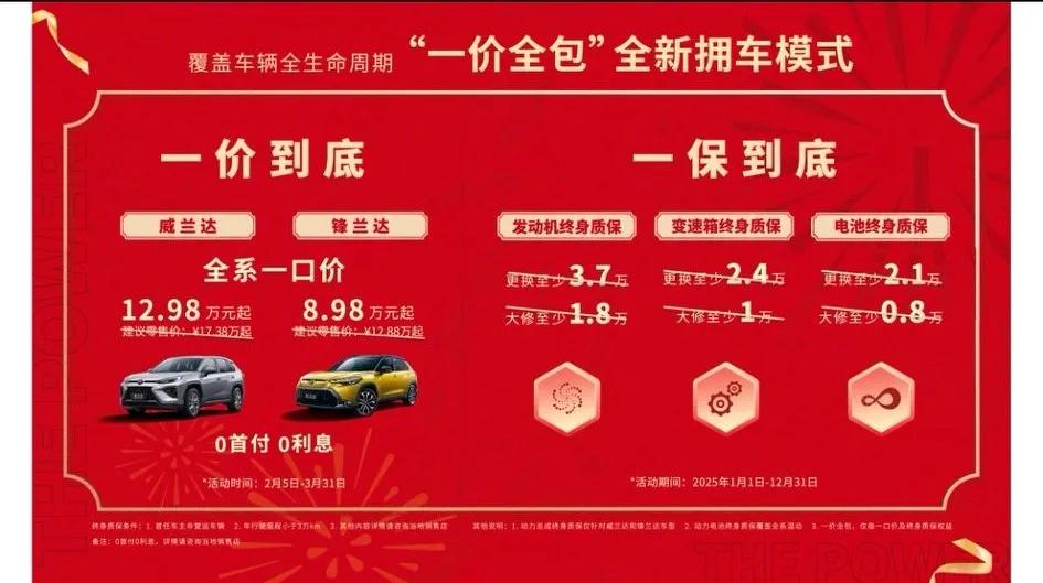 廣汽豐田開(kāi)年王炸!威蘭達(dá)直降4.4萬(wàn)+終身質(zhì)保,現(xiàn)在抄底有多賺?
